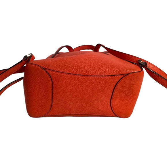 Kate Spade Leila Vibrant Orange Medium Flap Leather Backpack | One Size | EUC - Picture 3 of 11